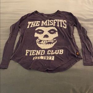 Long Sleeve Misfits Band Tee
